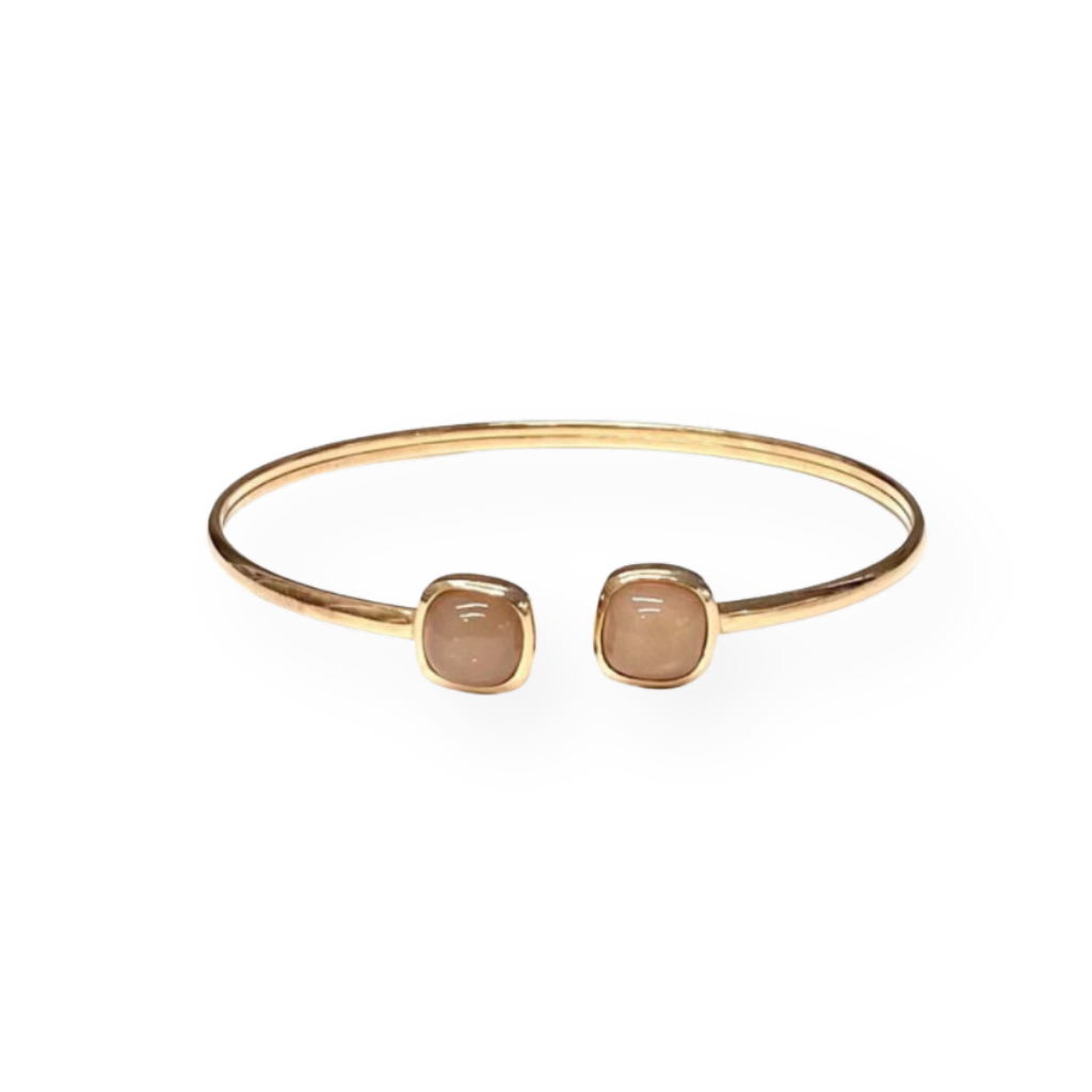 Rigid Bracelet 925 Silver - Precious Stones