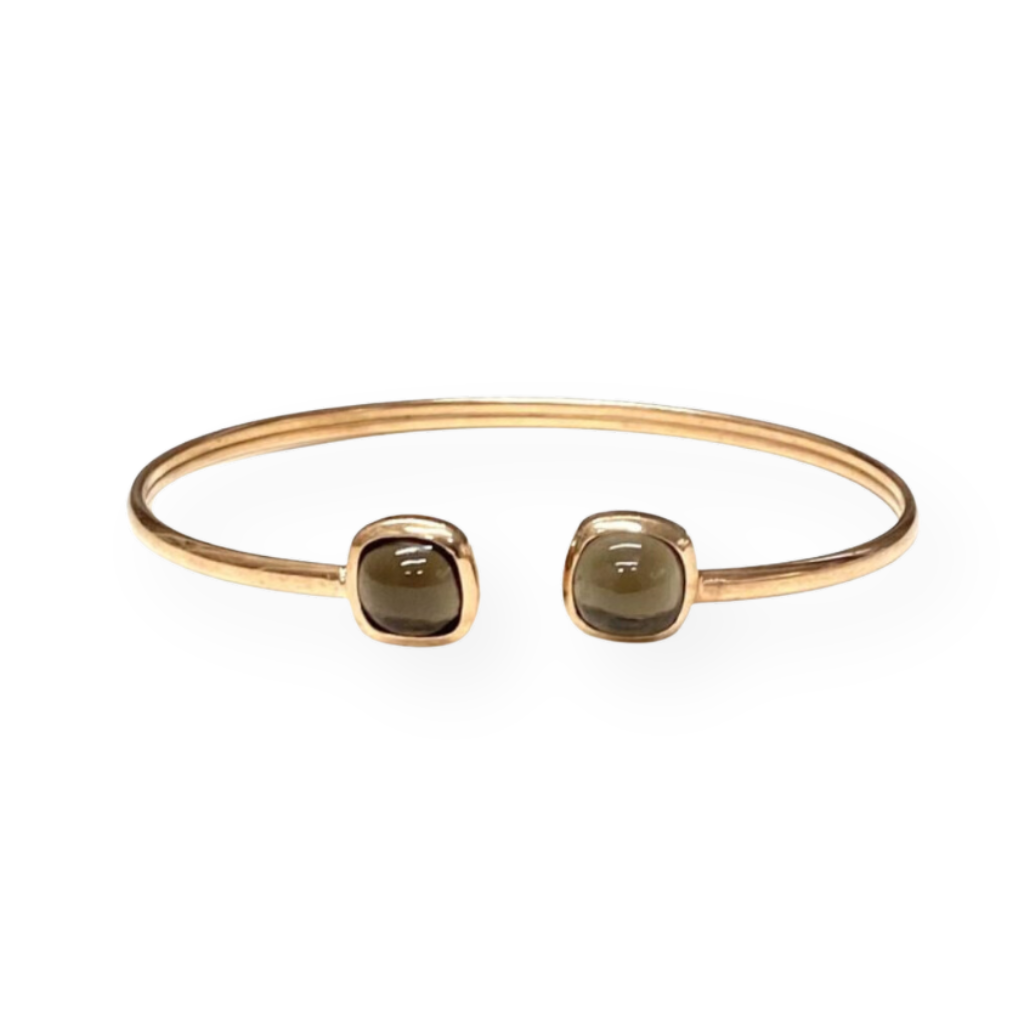 Rigid Bracelet 925 Silver - Precious Stones