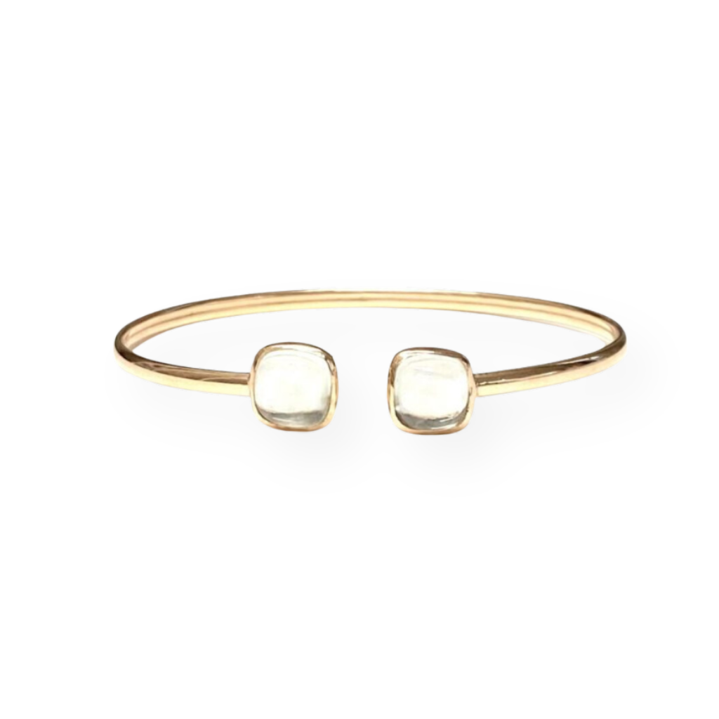 Rigid Bracelet 925 Silver - Precious Stones