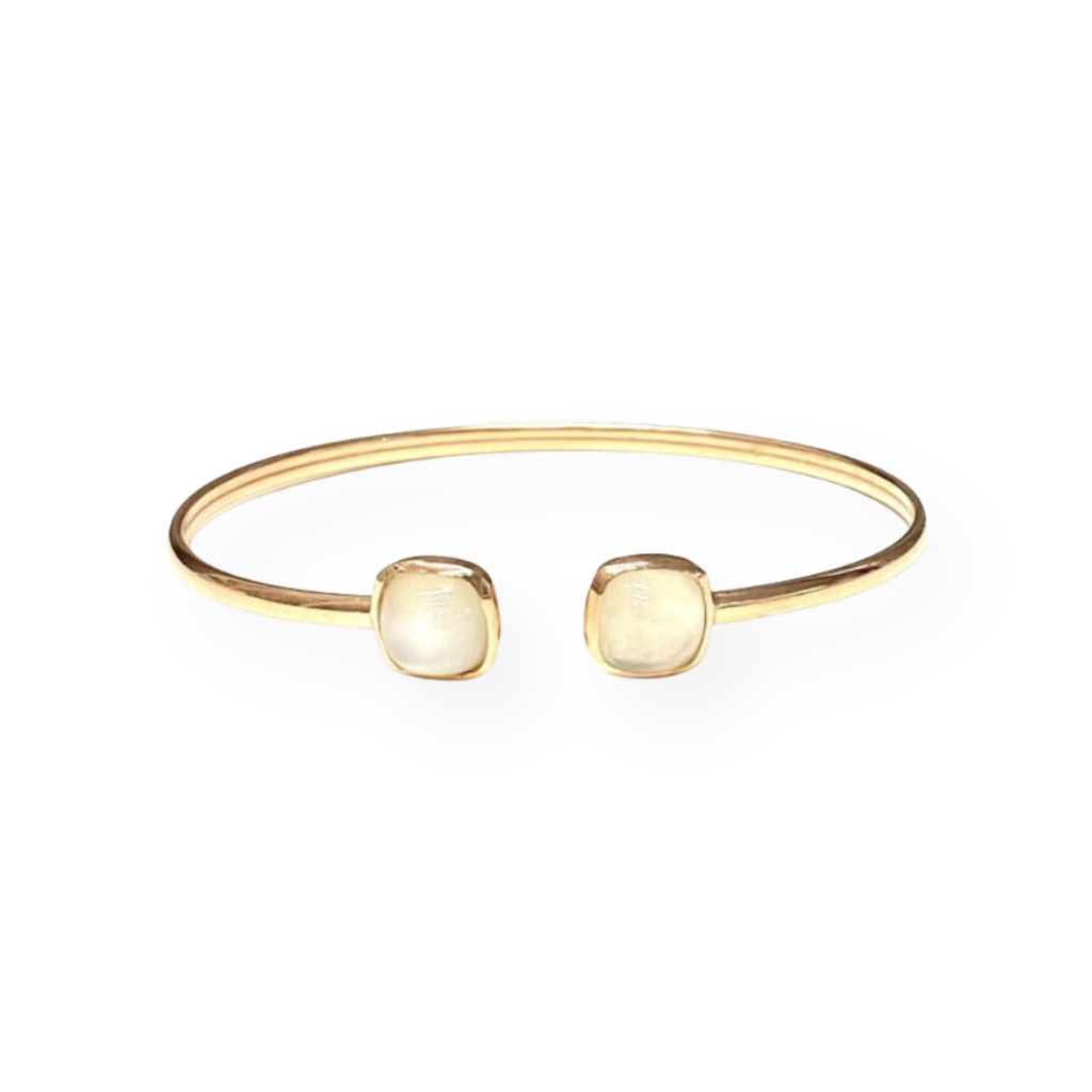 Rigid Bracelet 925 Silver - Precious Stones