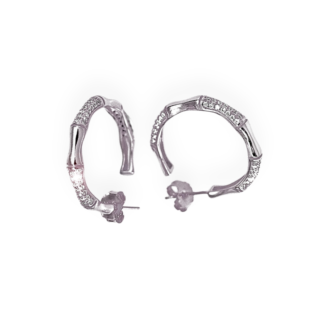 3-Strand Hoop Earrings in 925 Silver Elegant