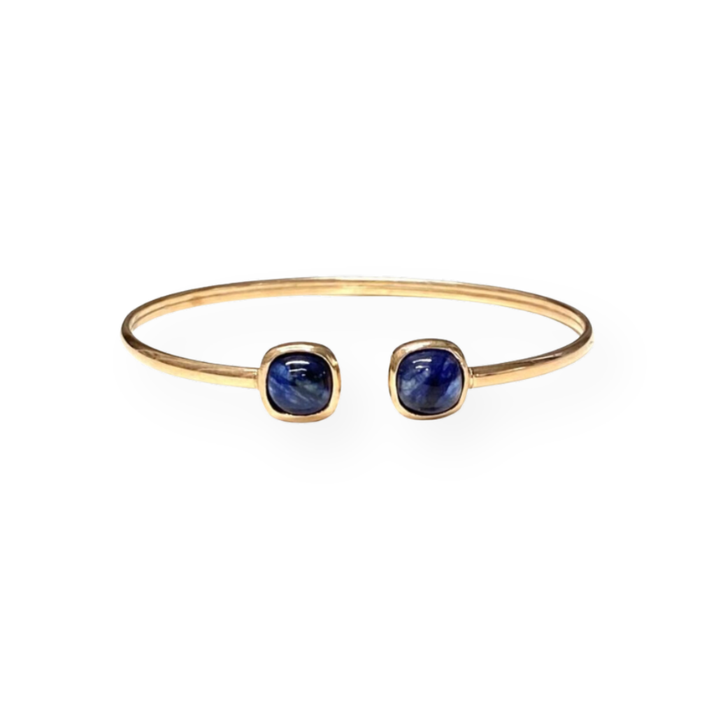 Rigid Bracelet 925 Silver - Precious Stones