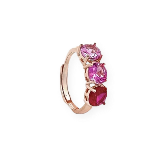 925 Silver Colored Trilogy Ring