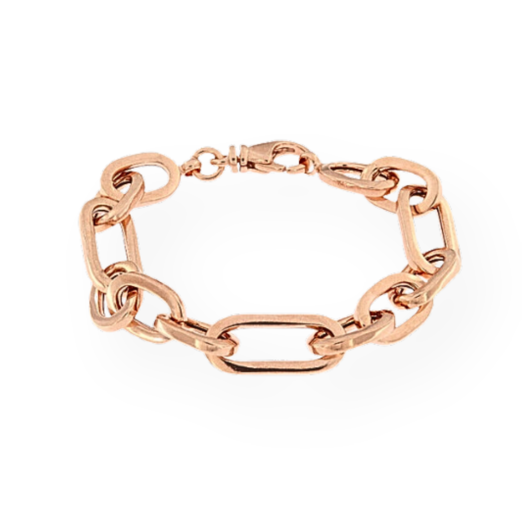 Bracciale in Argento 925 con Catena Ovale Grande