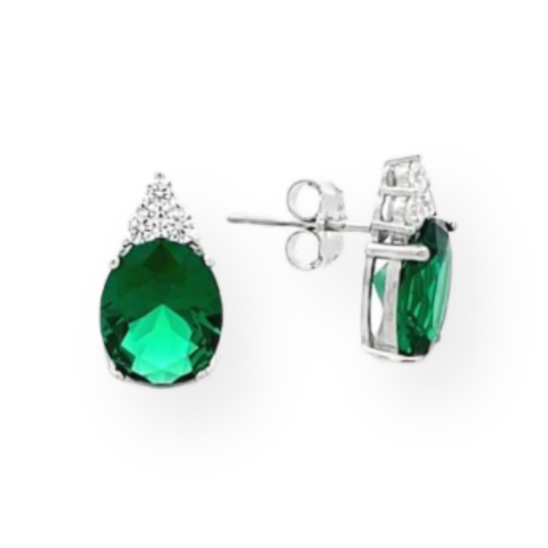 Boucles d'oreilles pendantes en argent 925 avec zircons