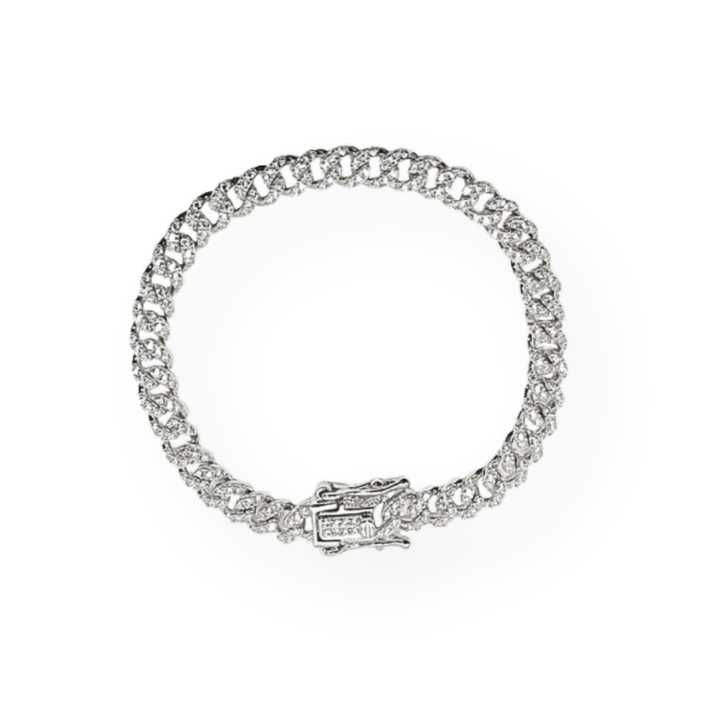 Bracciali Grumette in Argento e Oro con Zirconi da 8mm