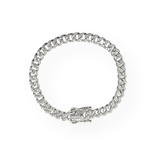 Bracciali Grumette in Argento e Oro con Zirconi da 8mm