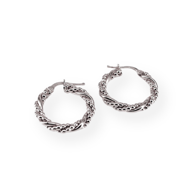 Boucles d'oreilles créoles à 3 rangs en argent 925 élégantes