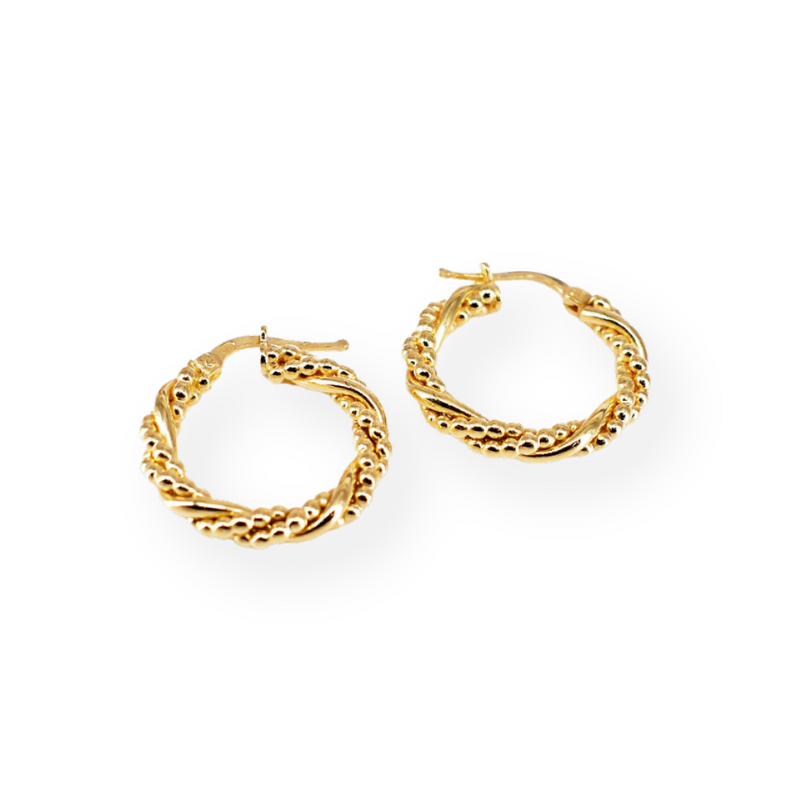 Boucles d'oreilles créoles à 3 rangs en argent 925 élégantes