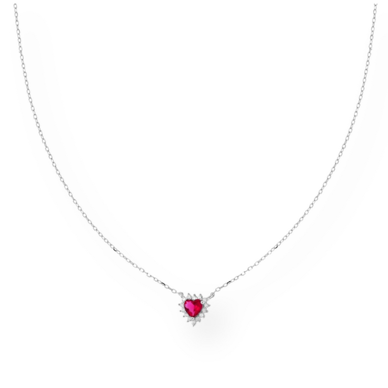 Collier élégant en argent 925 avec zircons colorés