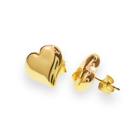 925 Silver Electroformed Heart Earrings