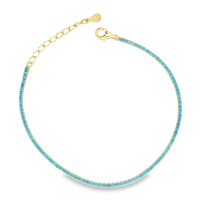 Mini Tennis 1mm, in Rose Gold and Yellow Gold