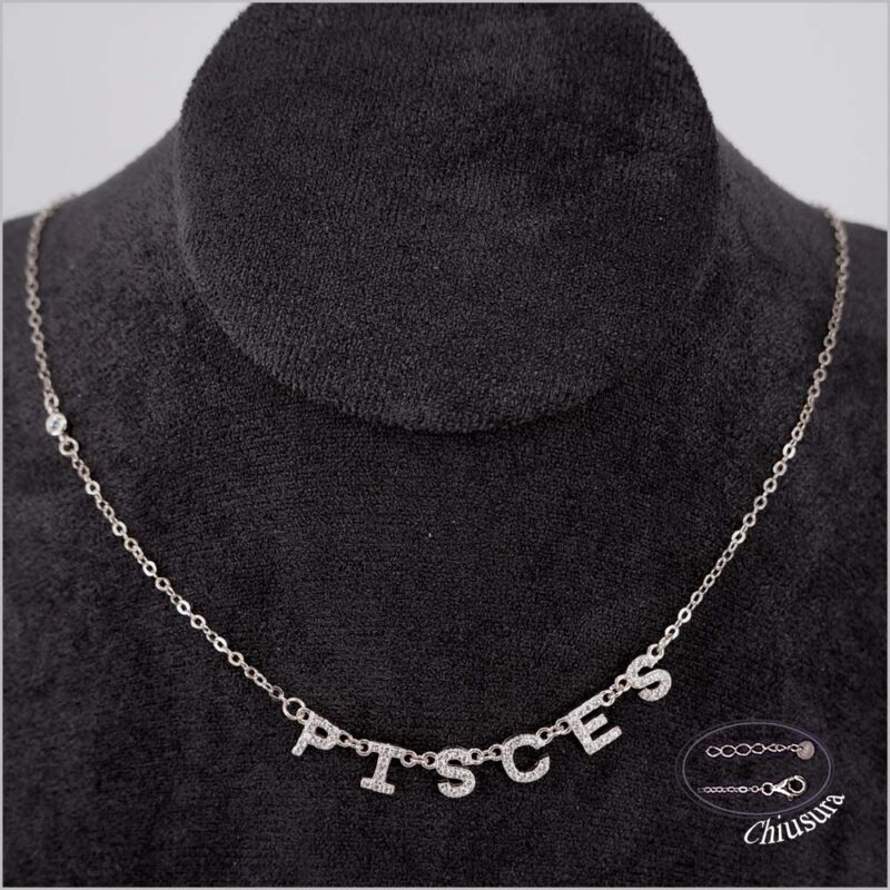 Collane Segno Zodiacale, in Argento 925 con Zirconi