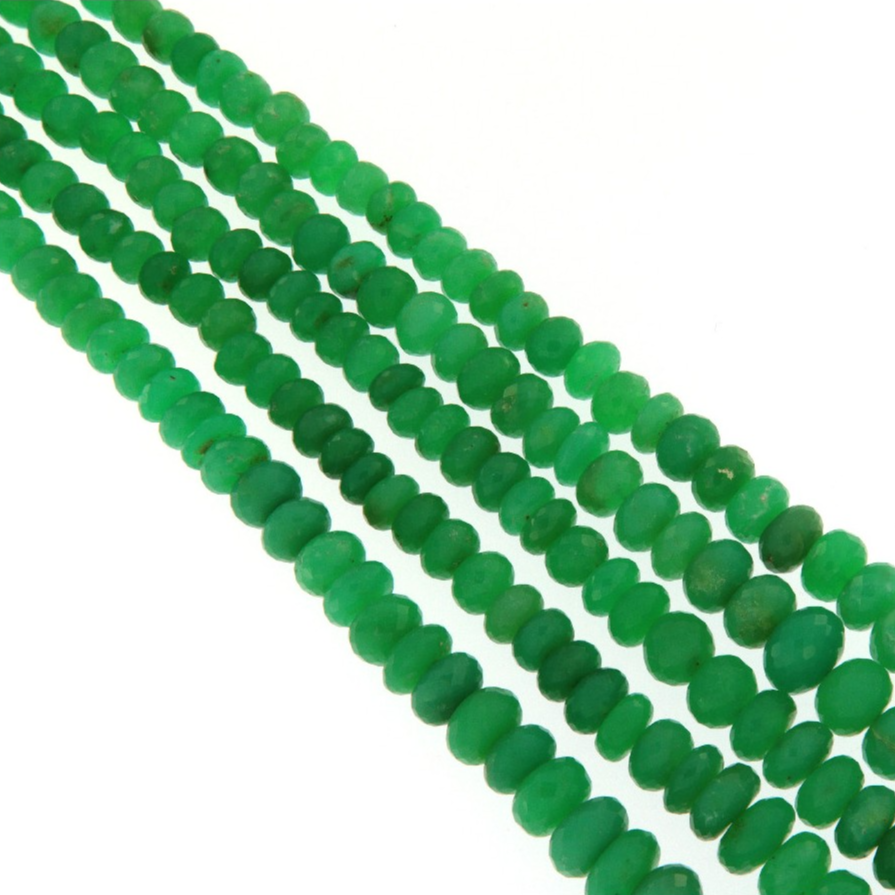 Orecchini Lunghi In Crisoprasio, Argento S925