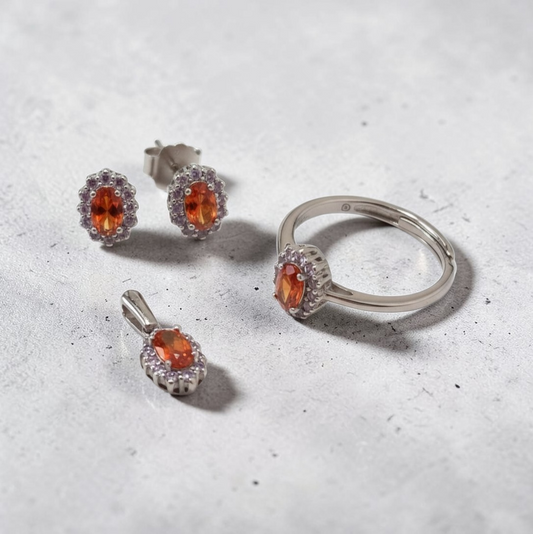 SET Micro kate Arancio/Lilla, Argento S925