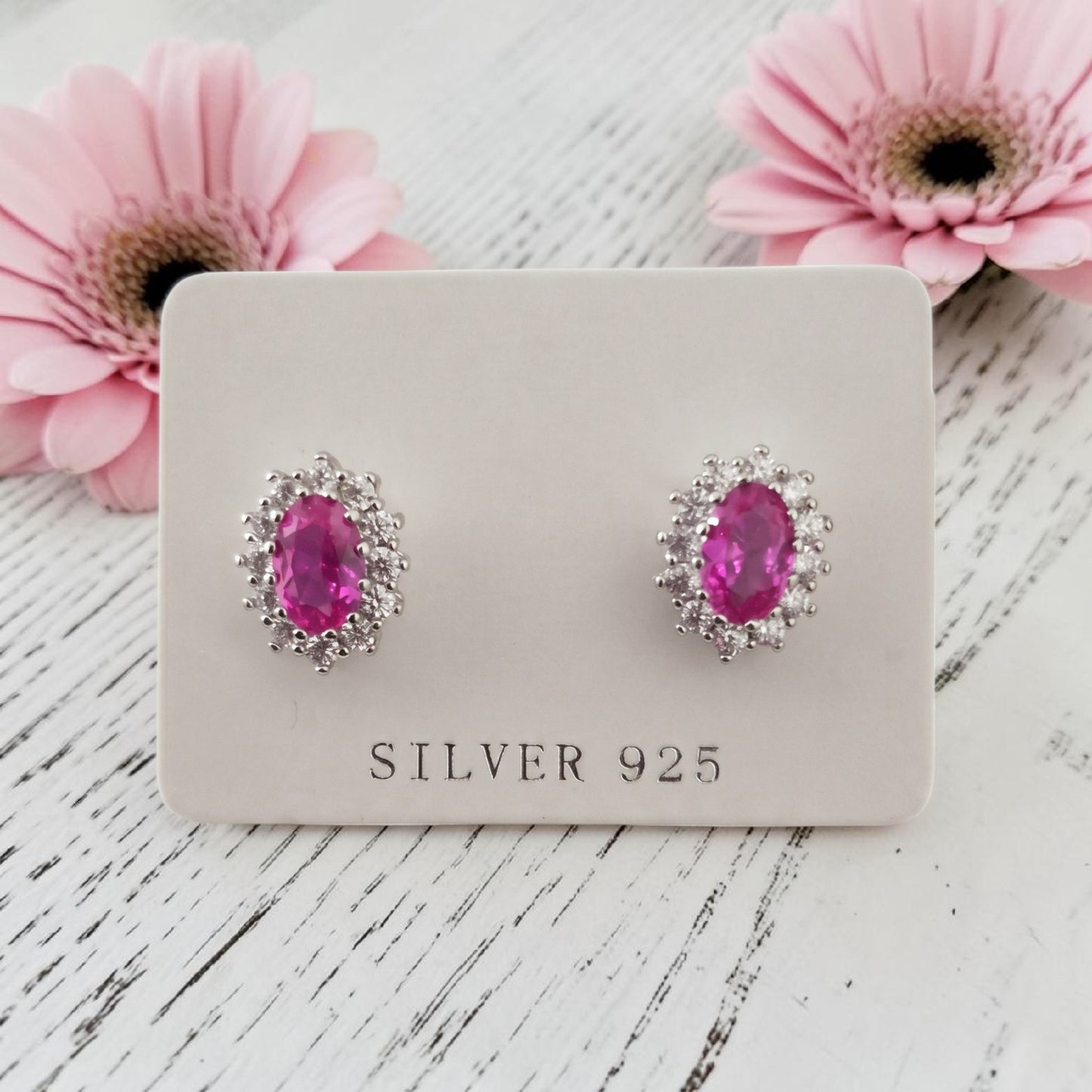 Orecchini Kate Fucsia, in ARGENTO S925