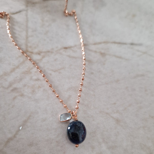 Collana con Pietra Del Sole, Argento s925