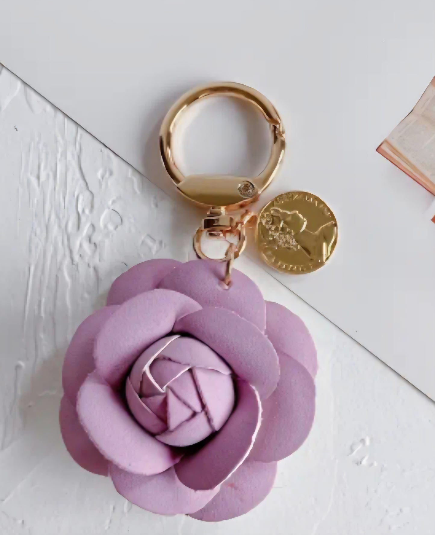 Portachiave_Accessorio Borse_ Fiore in Pelle