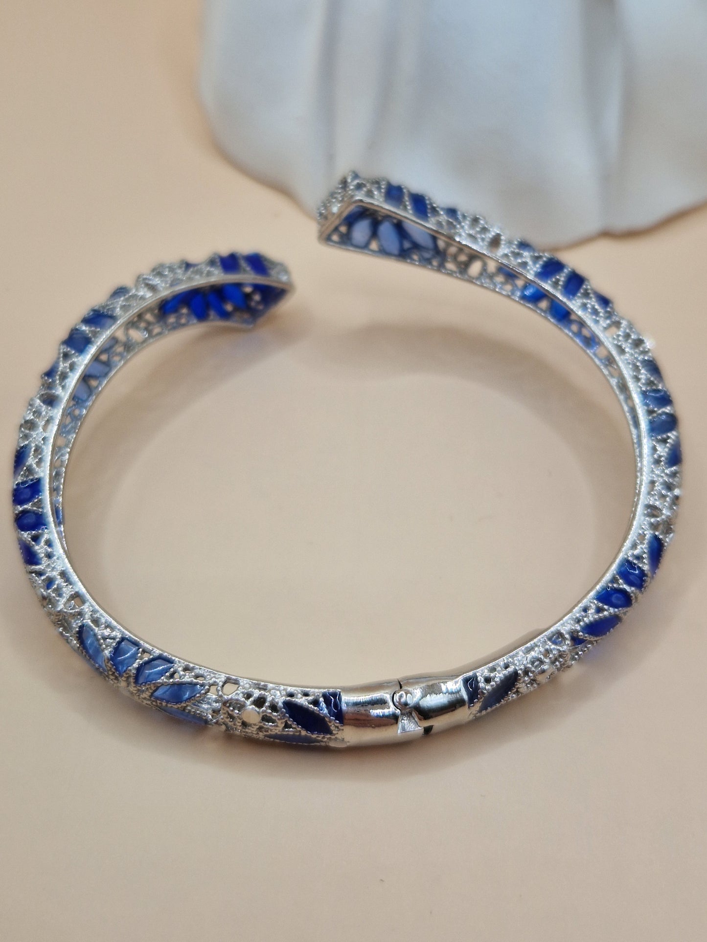 Flower Rings, Precious, in Filigree, 925 Silver and Gold Plating