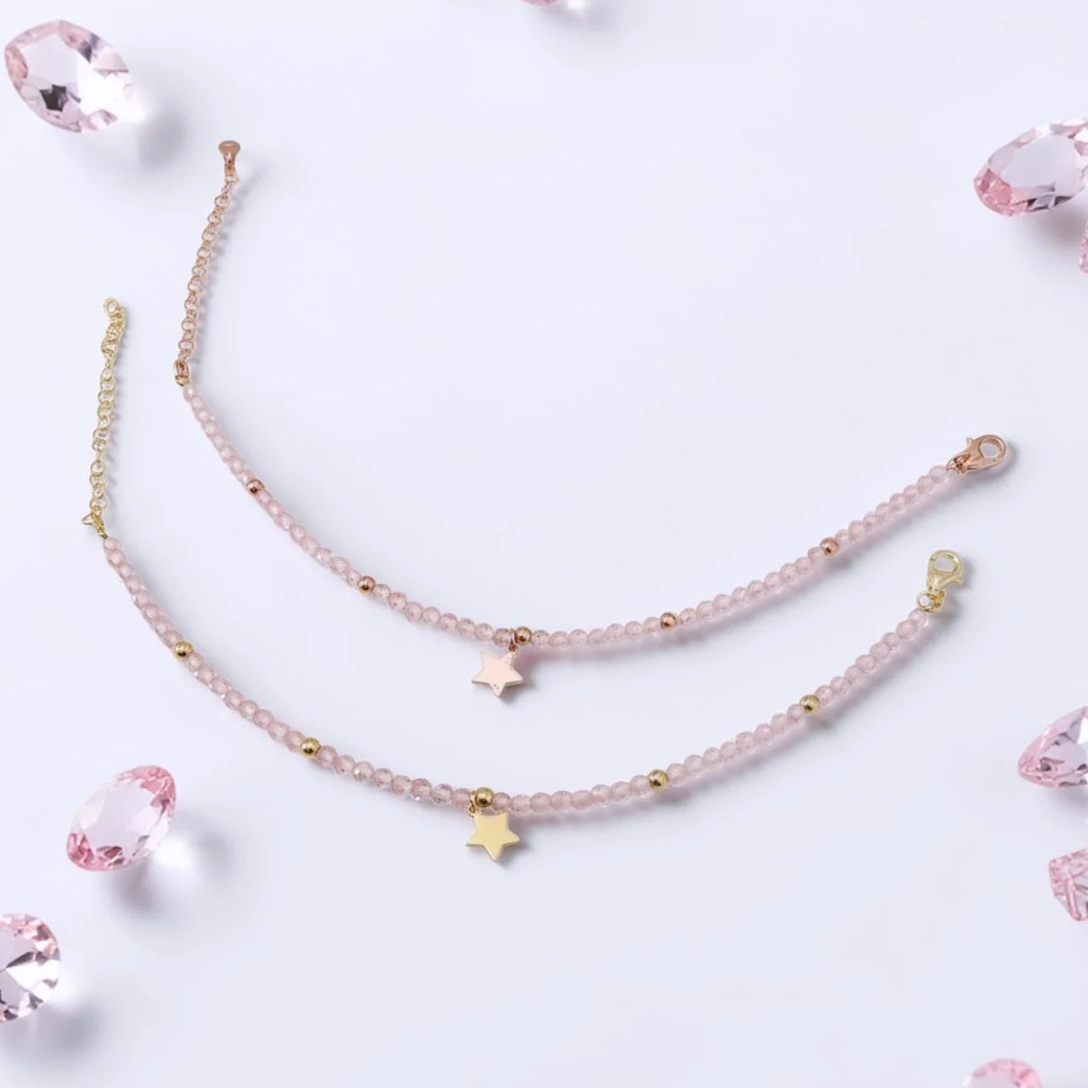 Bracciali in Zirconia Rosa e Argento, modello Alexandra'sColors