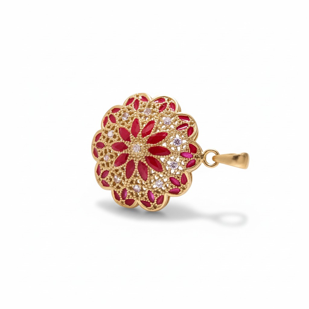 925 Silver Filigree Pendant Necklace