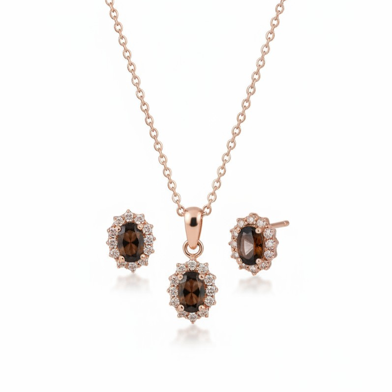 SET Micro kate Brown/Champagne, Argento S925