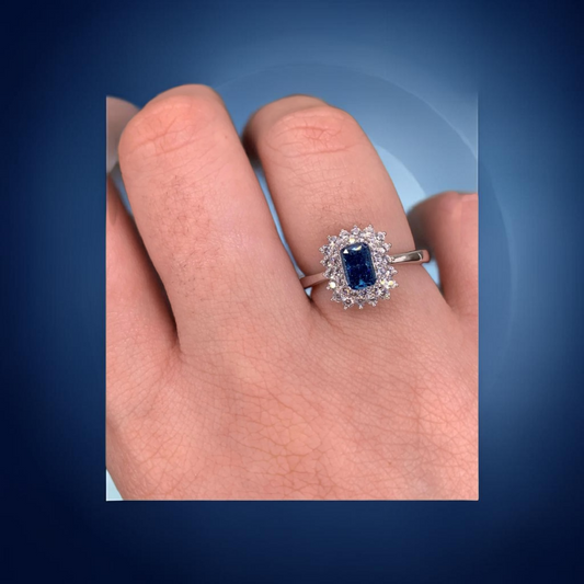 Anello Kate Rectangle Reale, Argento s925