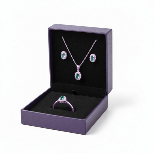 SET Micro kate Paraiba/Lilla, Argento S925