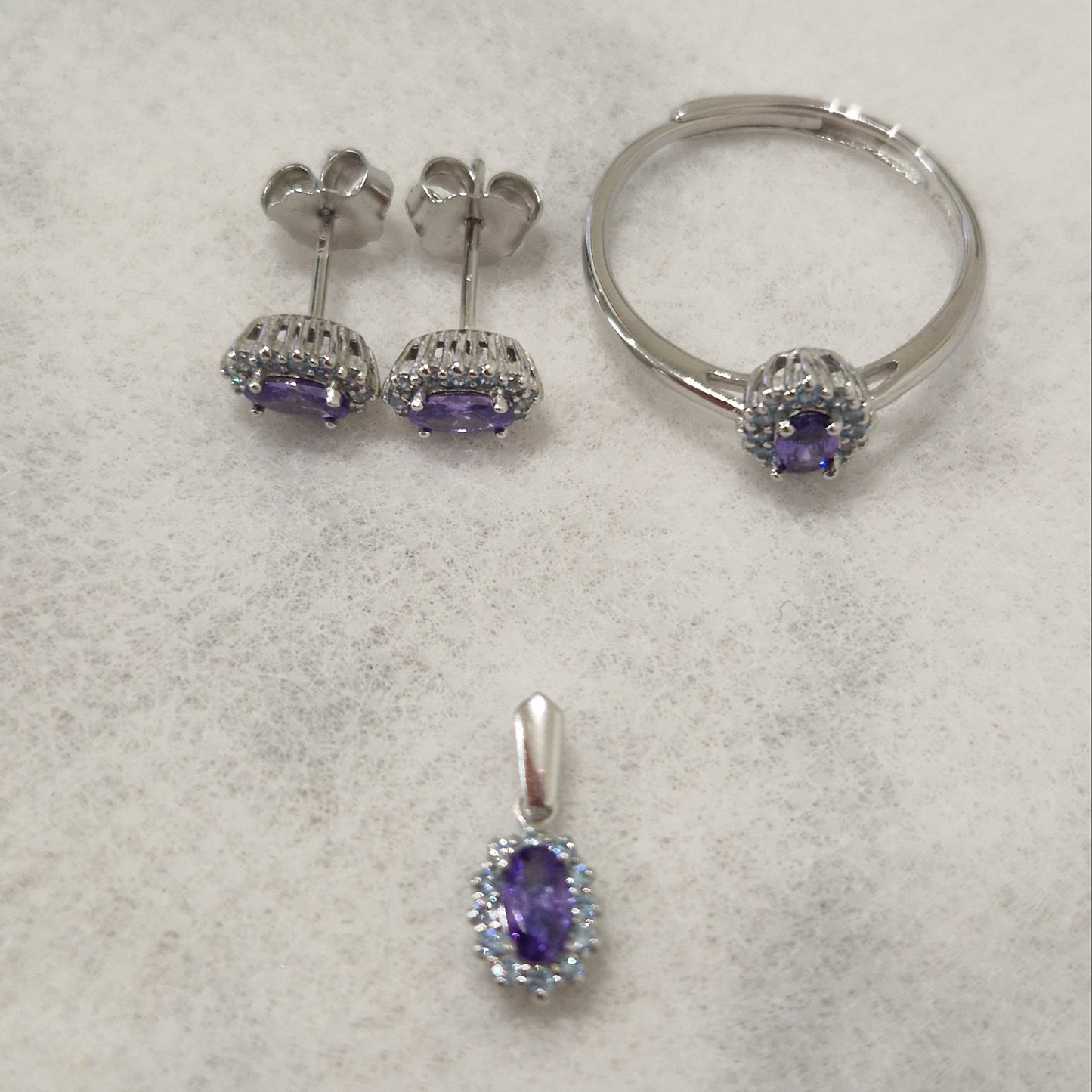 Orecchini Micro Kate Viola, Argento S925