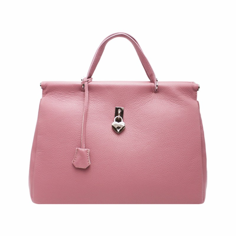 Borsa in Pelle con Lucchetto a Cuore - diversi colori