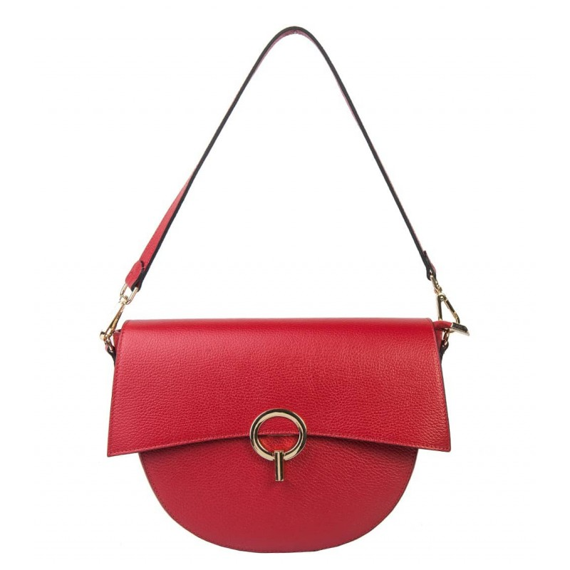 Borsa a Spalla in Pelle, con Patta - diversi colori