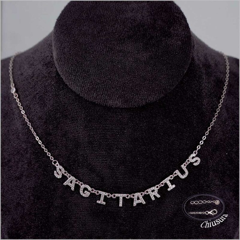 Collane Segno Zodiacale, in Argento 925 con Zirconi
