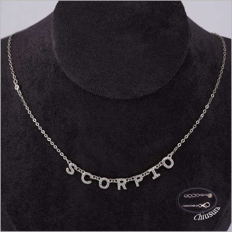 Collane Segno Zodiacale, in Argento 925 con Zirconi