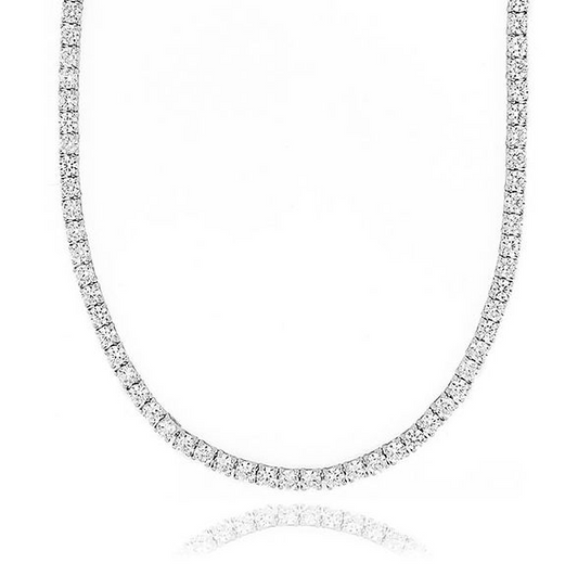 925 Silver Tennis Necklace with Zirconia – Elegant Unisex