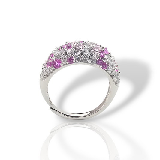 Anello Fascia Bomby Con Zirconi Multicolor - in Argento 925
