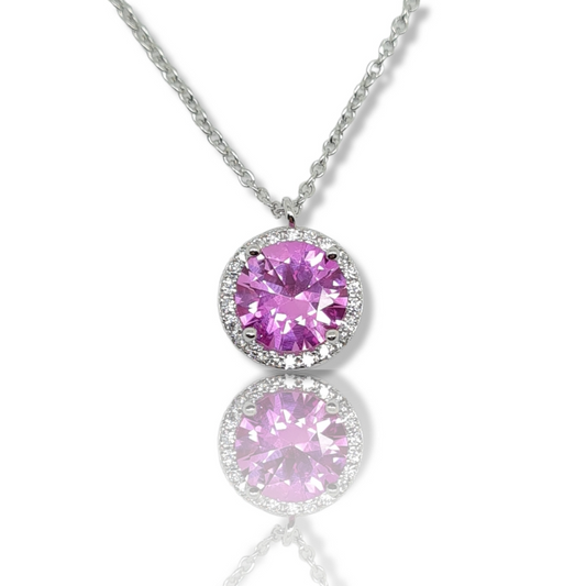 Collana con Punto Luce Tondo 1cm, Argento s925