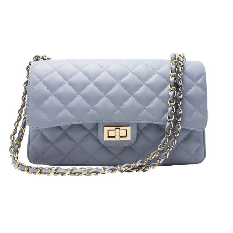 Sac en cuir matelassé avec chaîne - différentes couleurs