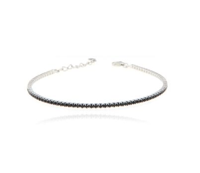 Mini Bracciali Tennis 1mm, Base Silver, Argento s925