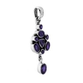 Ciondolo Etnico Thailandese con Tanzanite, in Argento 925