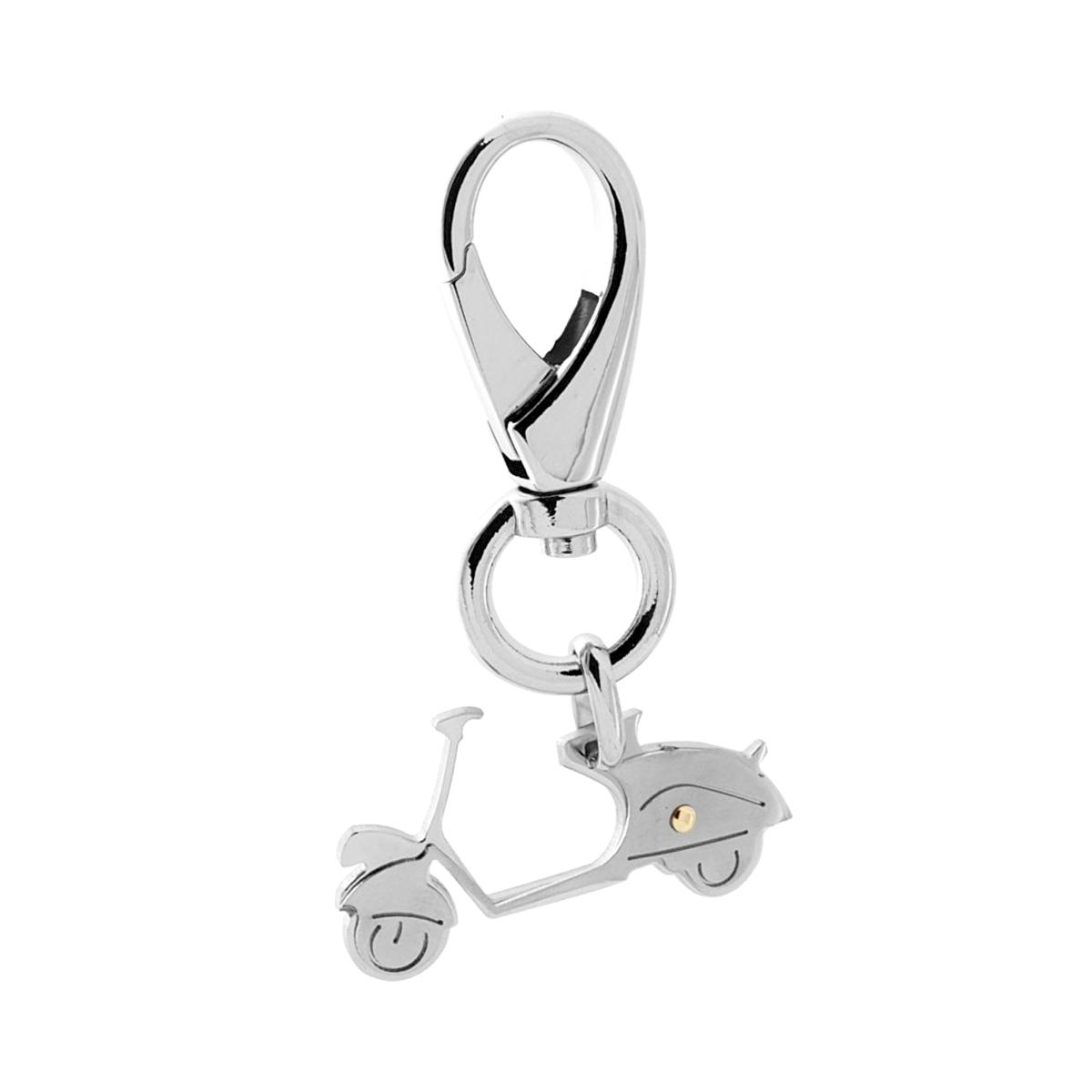 POrtachiavi con Vespa e Punto Oro, in ACCIAIO inox