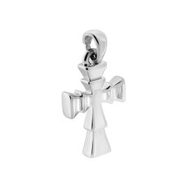 Ciondolo Croce Latina lucida  –  in Argento 925