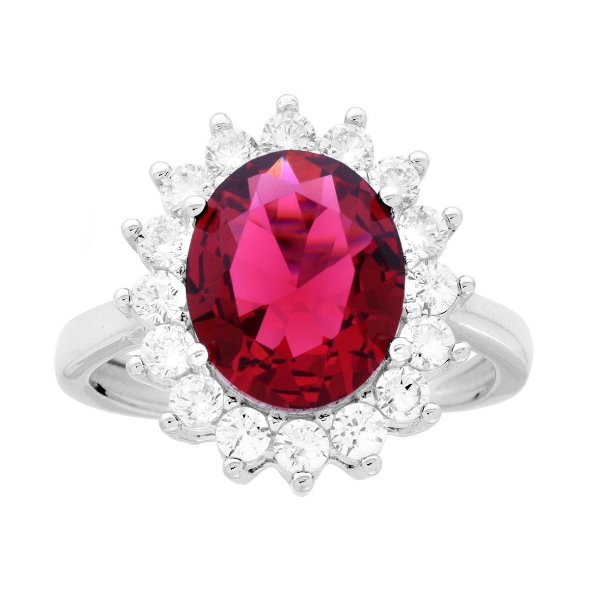 Anello Kate Grande Rosso Brillante, in ARGENTO S925