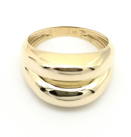 Wave Ring, Silver and Gold