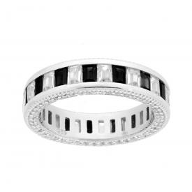 Solitaire Ring with Green Oval Zircon, in S925 SILVER