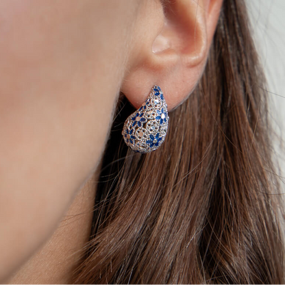 Orecchini Goccia, Preziosi, in Filigrana, Argento 925 e Bagno in Oro