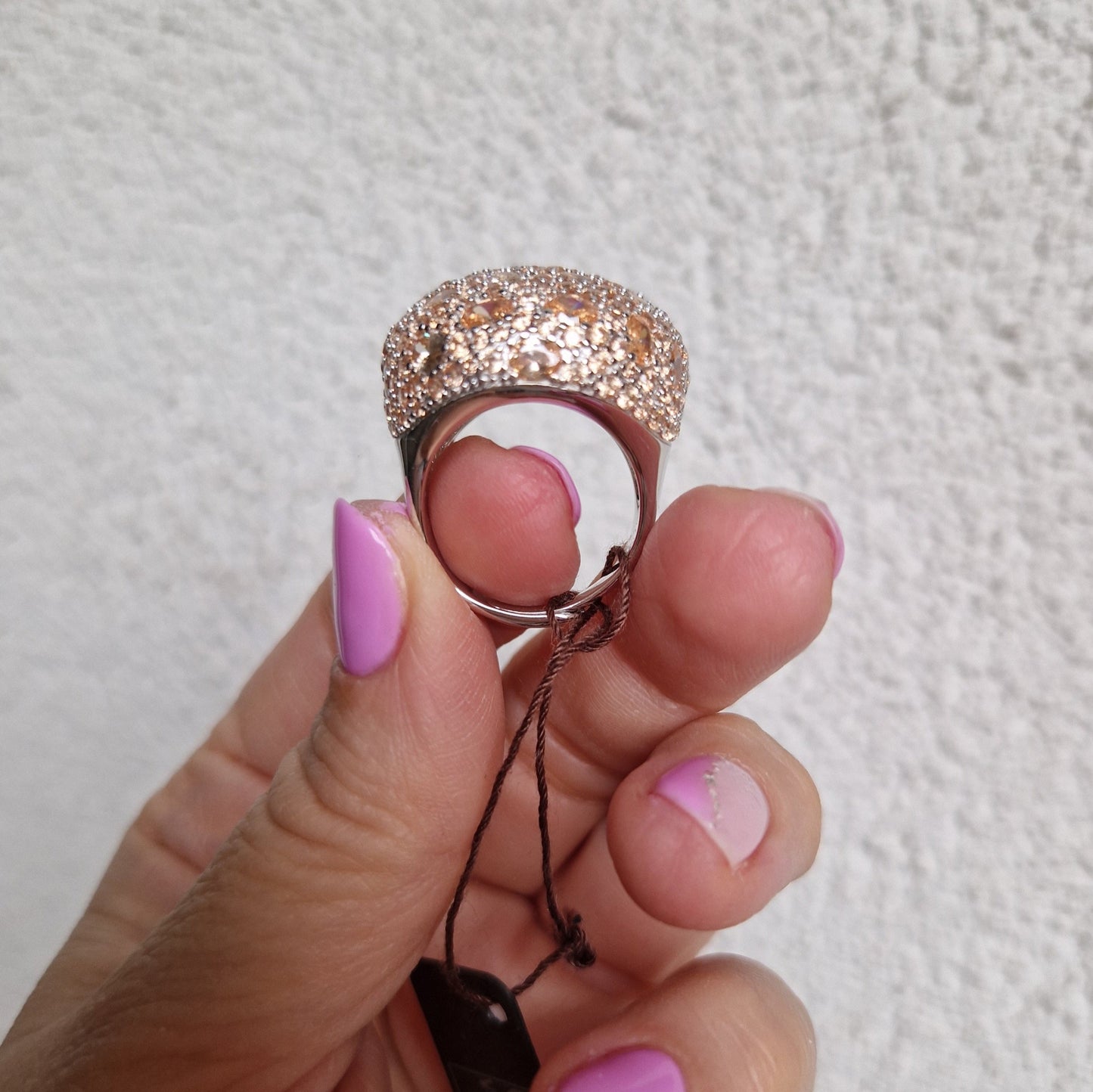 Large Princess Ring in Silver and Zirconia