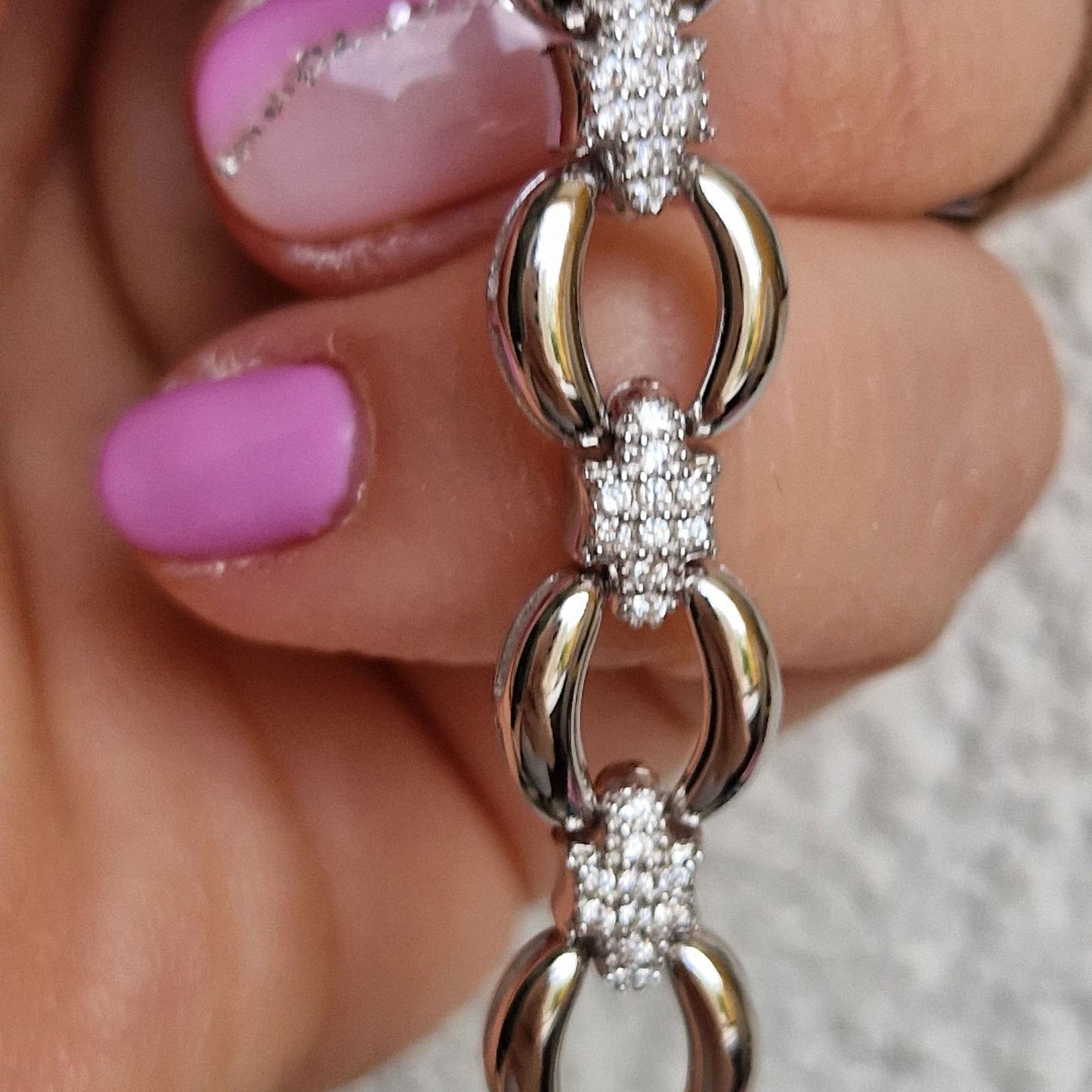 Luxury Bracelet with Zirconia Mesh