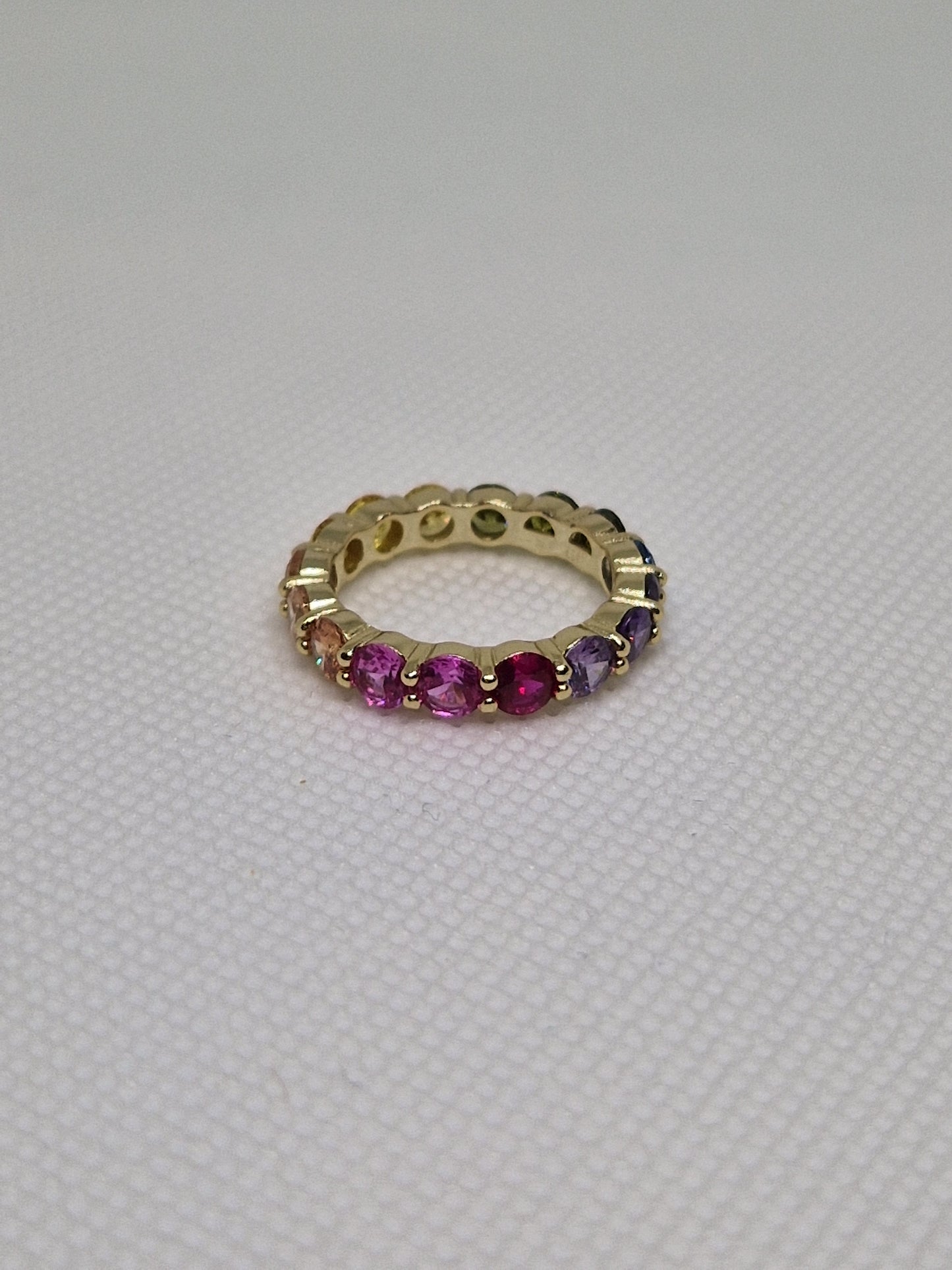 Anello con Perline Arcobaleno 3mm