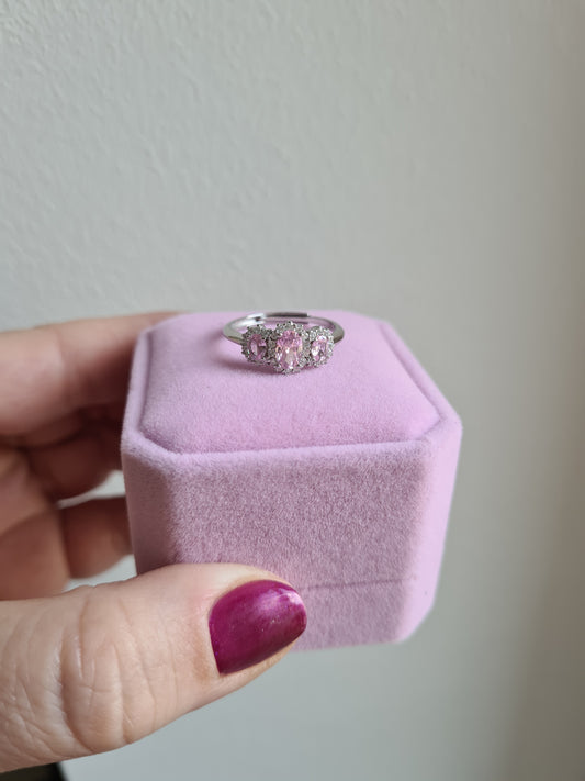 Anello Trilogy Kate Rosa, in Argento S925
