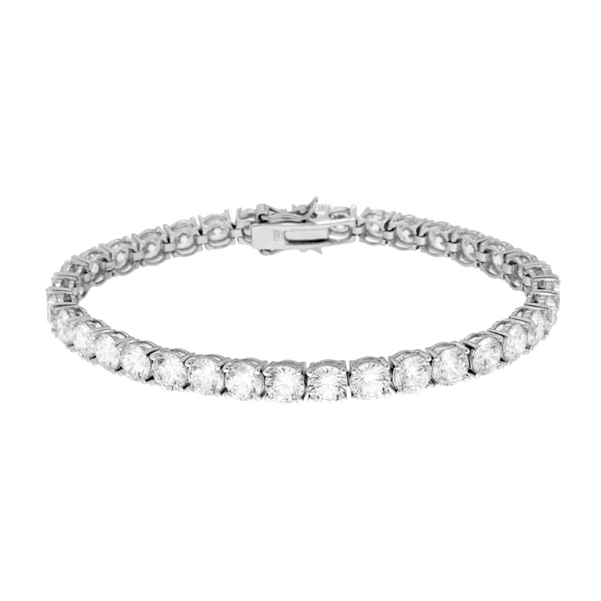 Bracciale Tennis con Zirconi mm 5 Bianchi, Argento s925